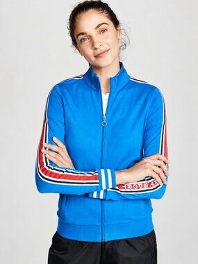 NWOT Tory Burch Sport Side Stripe Track Jacket, Cobalt Blue Size S